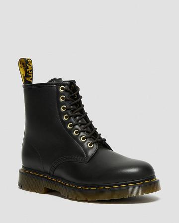 Dr Martens 1460 DM's Wintergrip Leren Veterlaarzen Dames Zwart | NL 614VRW